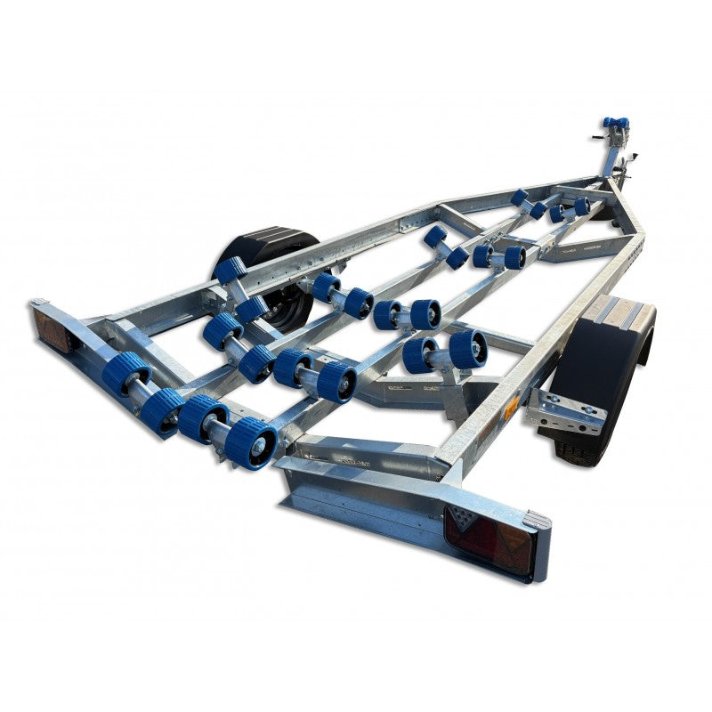 Remorque Sansaloni rouleaux bleus