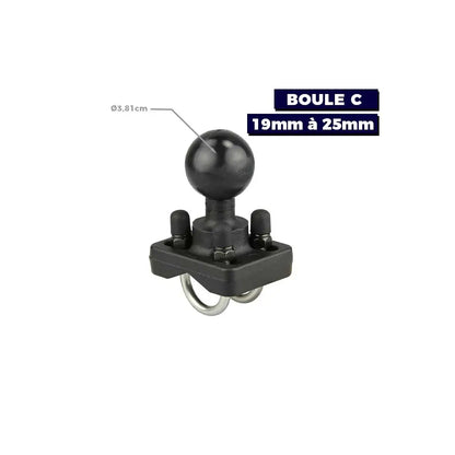 Base boule D à fixer sur bride 32 à 38mm
