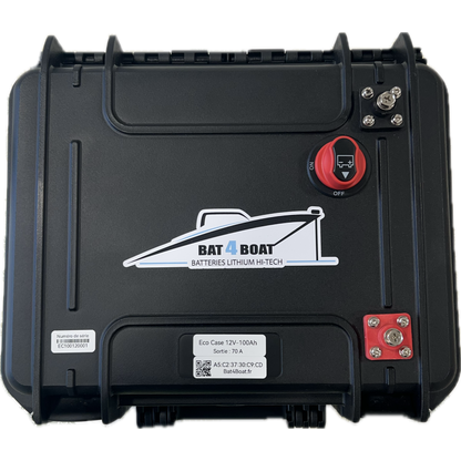 Eco Case LiFePo4 12V 100Ah avec chargeur 8A