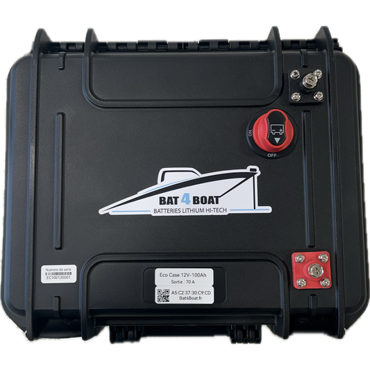 Eco Case LiFePo4 12V 100Ah avec chargeur 8A