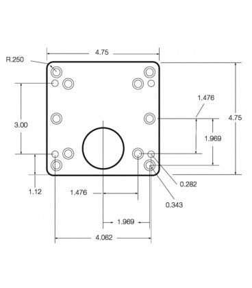 Platine VESA 100x100mm avec boule C