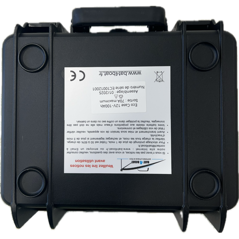 Eco Case LiFePo4 12V 100Ah avec chargeur 8A