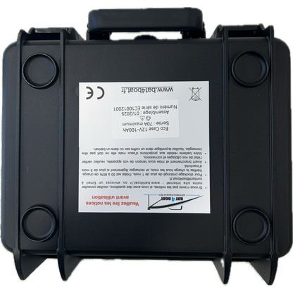 Eco Case LiFePo4 12V 100Ah avec chargeur 8A