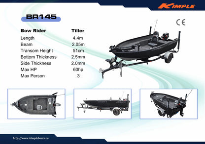 Kimple Bow Rider BR 145 Tiller